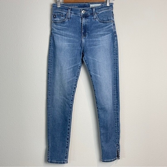 AG Adriano Goldschmied Anthropologie High Rise Stevie Skinny Ankle Jeans 25 - Picture 1 of 10